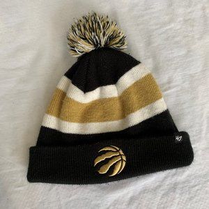 Toronto Raptors Gold & Black Toque Beanie